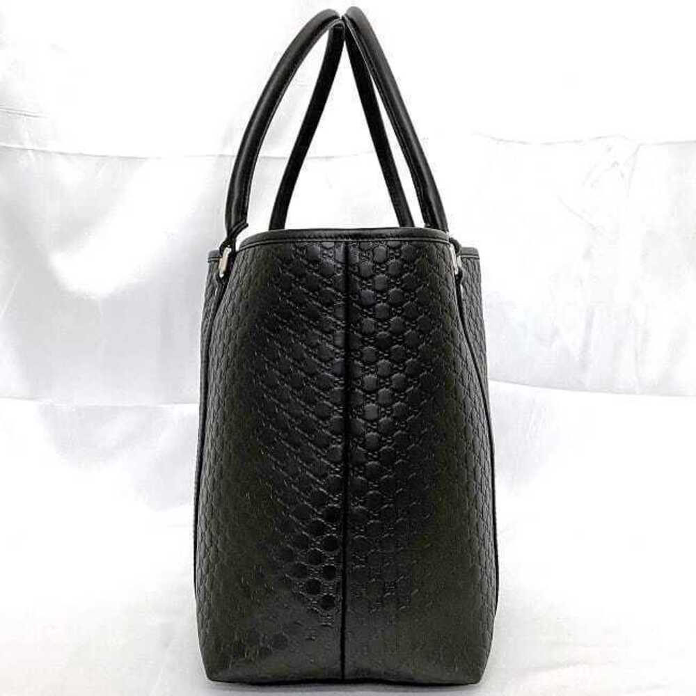 Gucci Tote Logo Handbag All Black Shoulder Business GG Bag Leather Over sima
